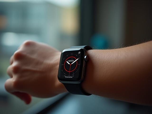 An Apple Watch Ultra displaying health metrics on a user's wrist.